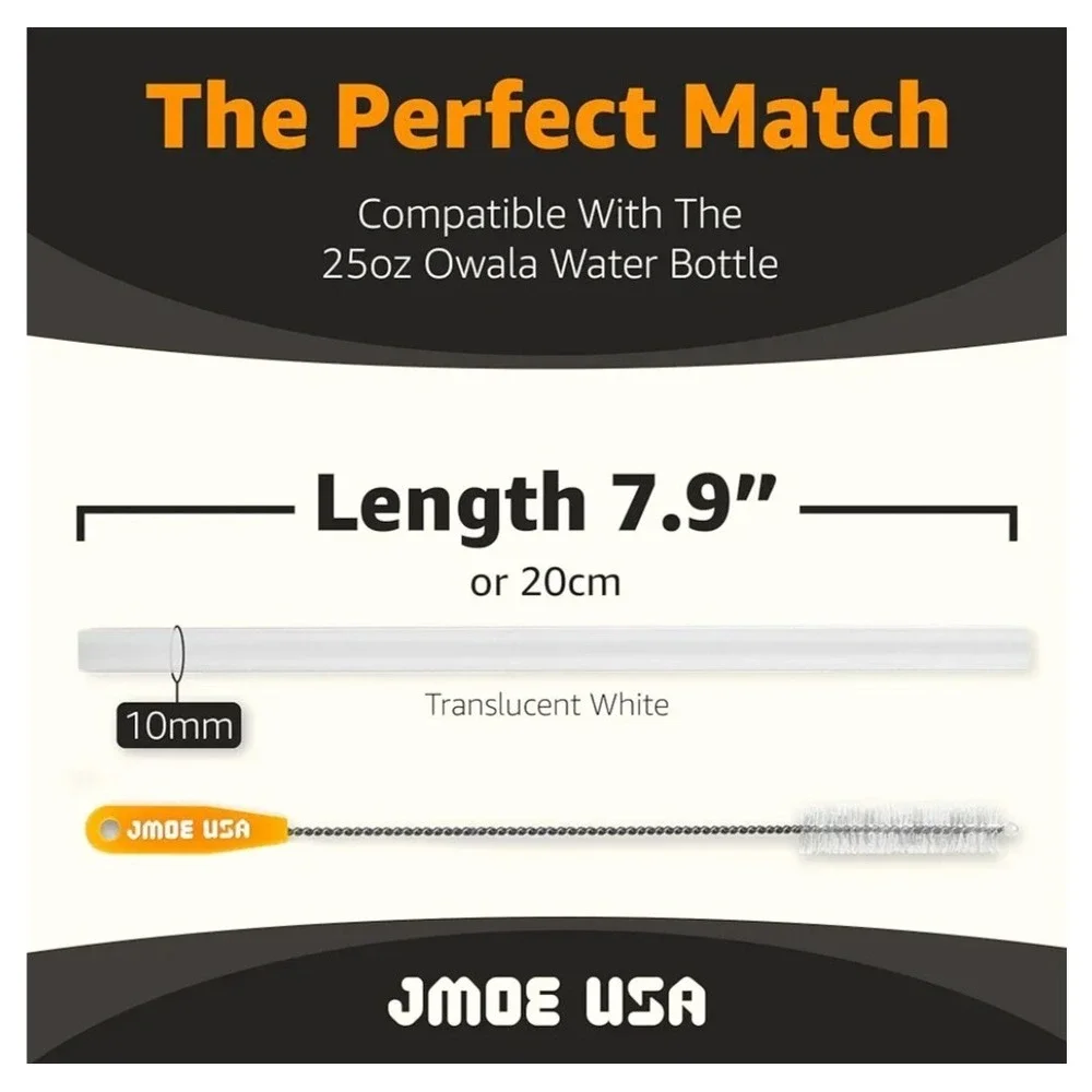 Lot of 22 Jmoe USA Straws for Owala 25oz Water Bottle 6 Pack 1 Brush BPA Free‎